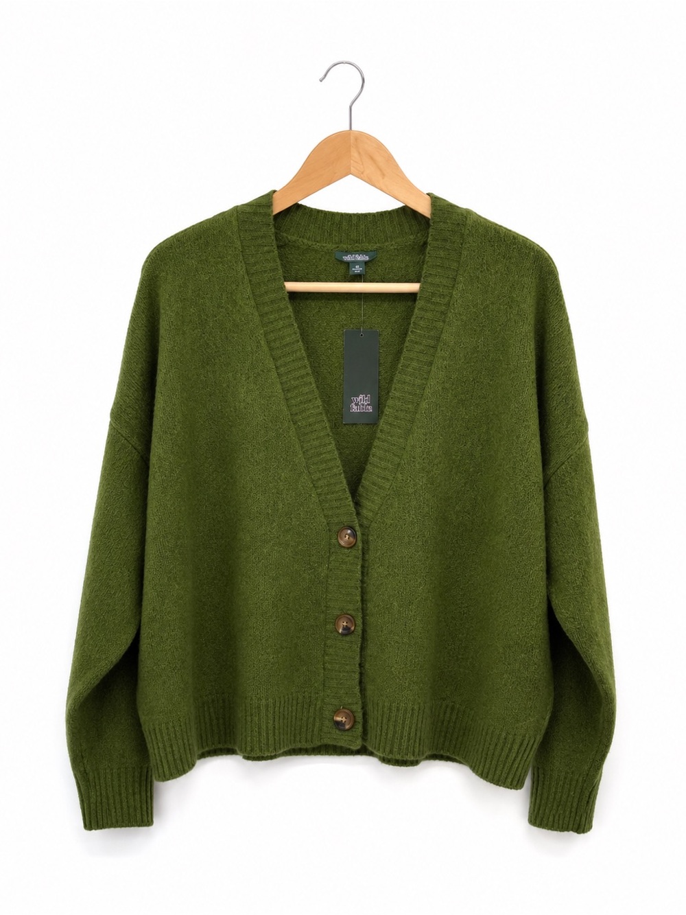 wild fable Olive Green V‑Neck Button Cardigan  XL Coastal Grandma Dark Academia